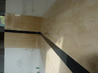 Manopera - montare travertin si granit in bucatarie 